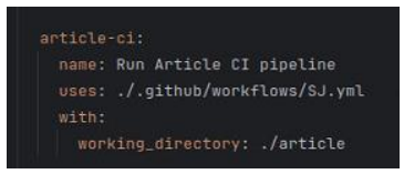 Usage Reusable workflow